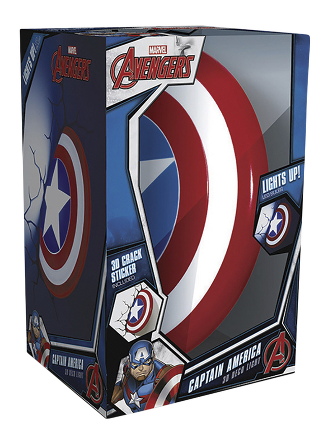Muurverlichting Marvel Captain America Shield 3D