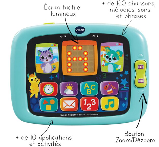 Tablette tactile Vtech Tablette interactive pour enfants Piano