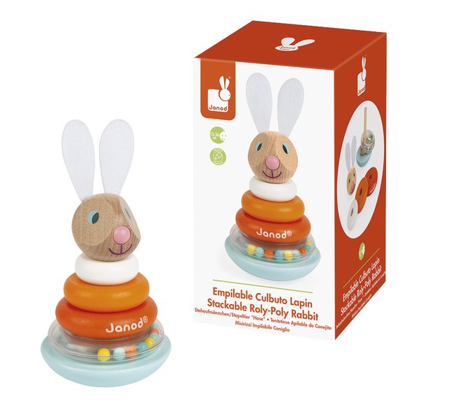 Janod Anneaux A Empiler Culbuto Lapin En Bois Super Deals Et Nouveautes Au Quotidien Chez Dreamland