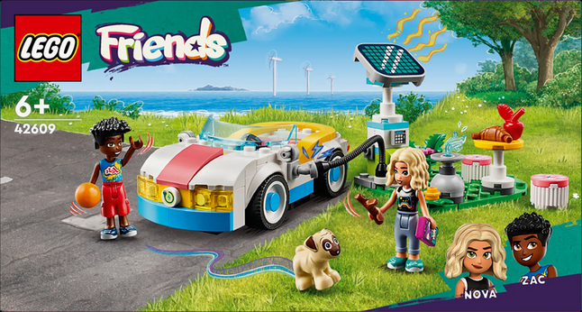 LEGO Friends Elektrische auto en oplaadpunt 42609