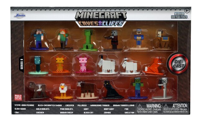 Minecraft Nano figurines de collection 4 cm - 18 pièces
