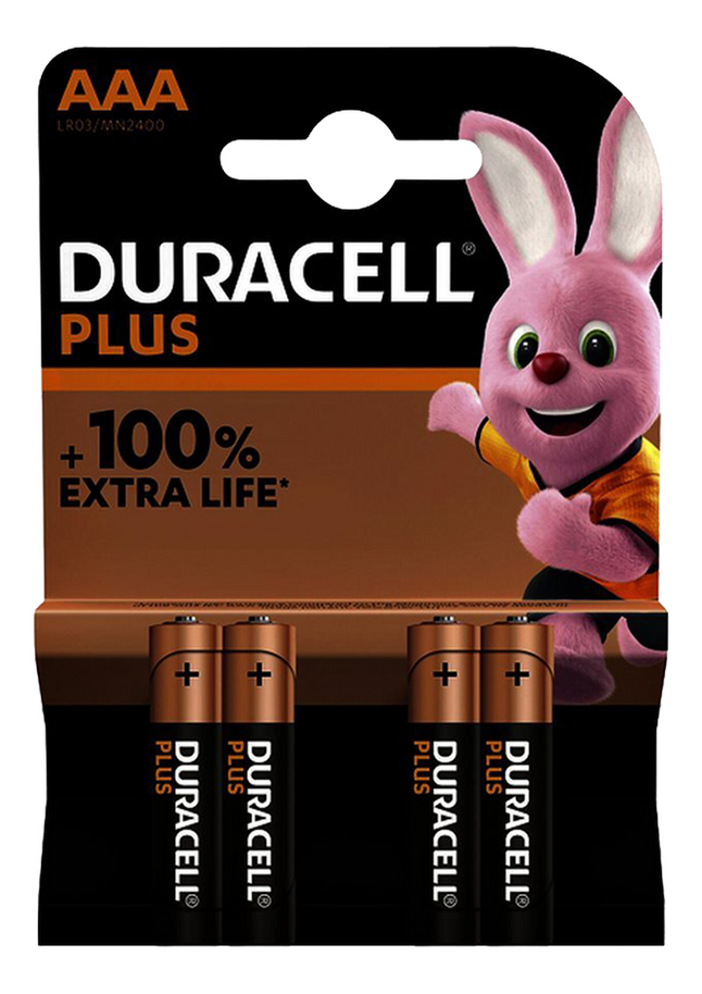 Duracell Plus AAA-batterij - 4 stuks