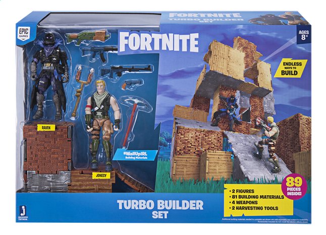 afbeelding van fortnite turbo builder set met jonesy en raven from dreamland - hoe teken je fortnite wapens