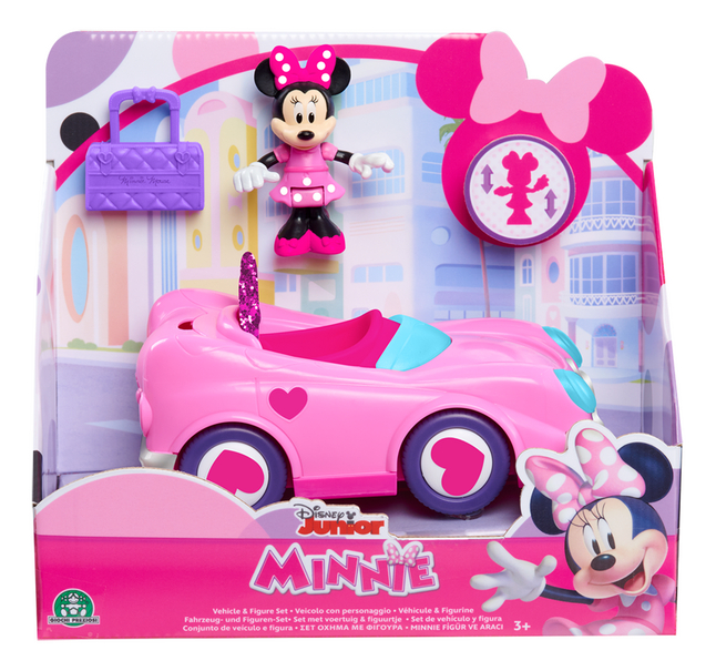 Figuur Minnie Mouse met auto