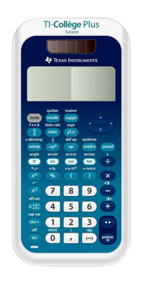 Texas Instruments TI-College Plus Calculatrice scientifique Bleu Clair 