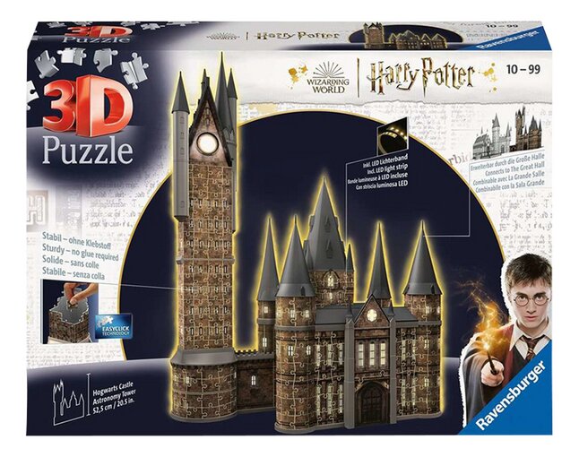 Ravensburger puzzle 3D Harry Potter Château de Poudlard : La Tour D'astronomie - Edition Nuit