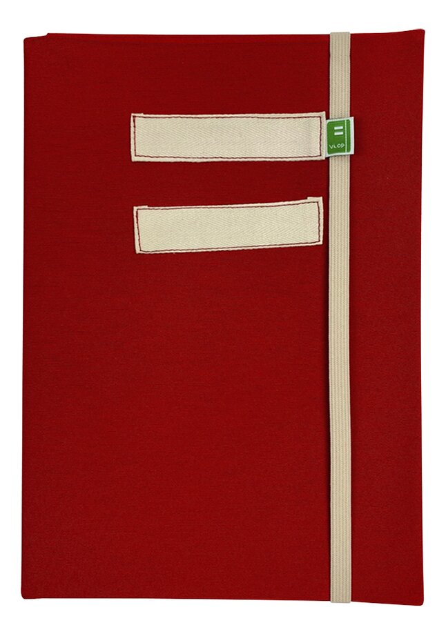 Vlop protège-cahier en tissu A4 - Rouge