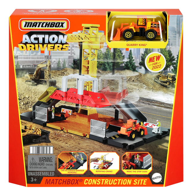Matchbox Action Drivers Construction Site + bulldozer Quarry King