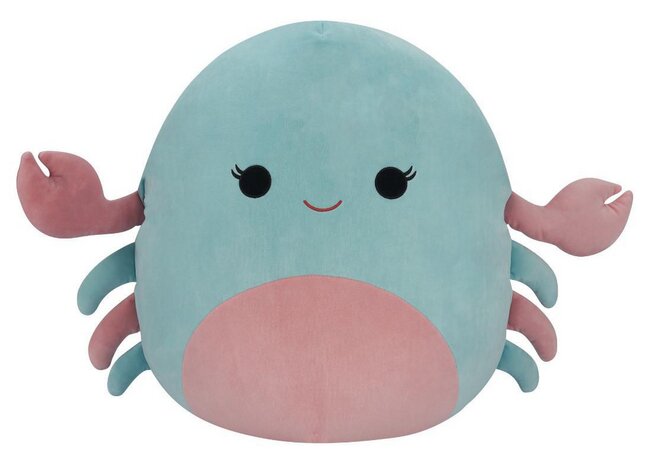 Squishmallows Peluche Crabe Rose et Menthe Isler 50 cm