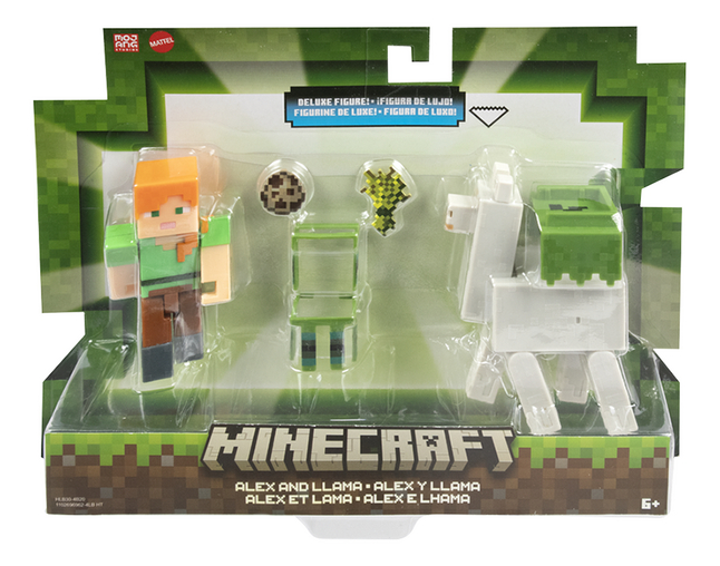Figurine articulée Minecraft Créer-Un-Bloc - Alex et lama