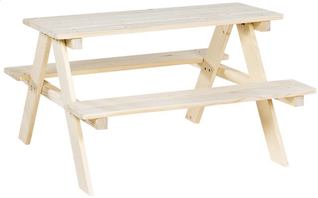 Pinolino table de pique-nique pour enfants Nicki naturel