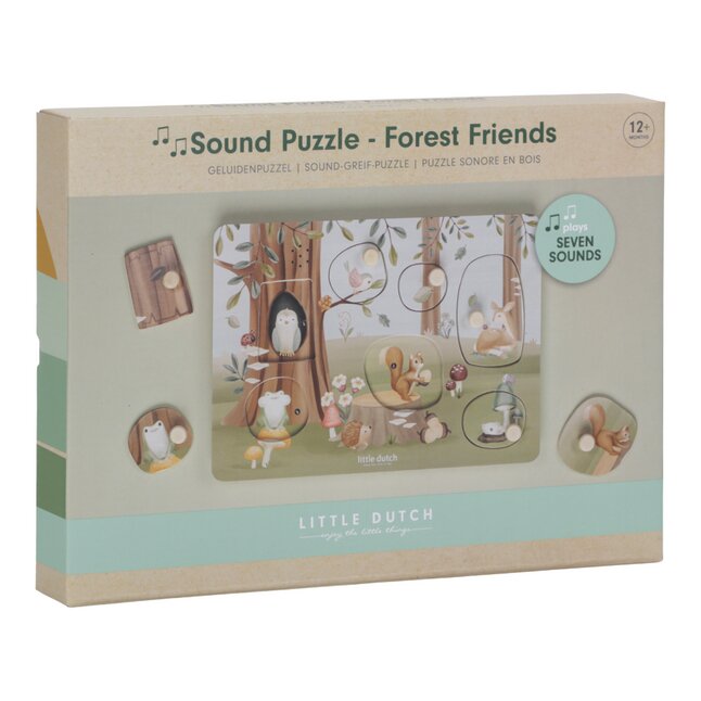 Little Dutch Geluidenpuzzel Hout Forest Friends FSC