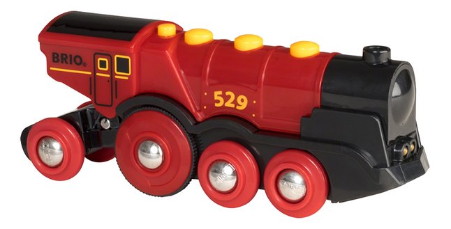 BRIO World 33592 Locomotive rouge puissante à piles