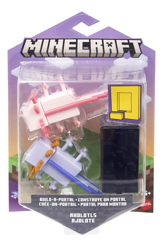 Figurine articulée Minecraft Axolotls portail