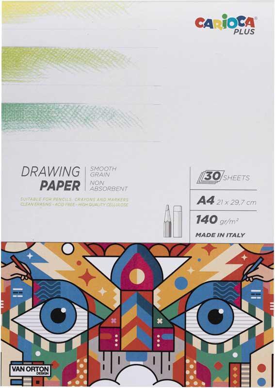 Carioca Plus Bloc de dessin A4 30 feuilles