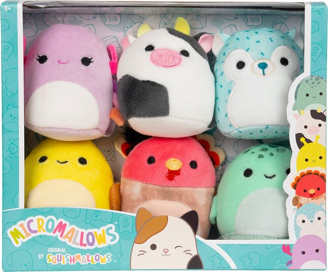 Squishmallows Peluche MicroMallows 6-pack Cailey the Crab 6cm