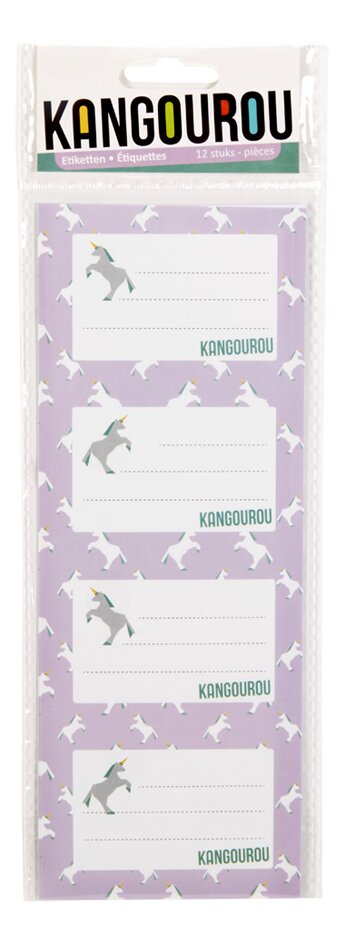Kangourou etiket Unicorn - 12 stuks