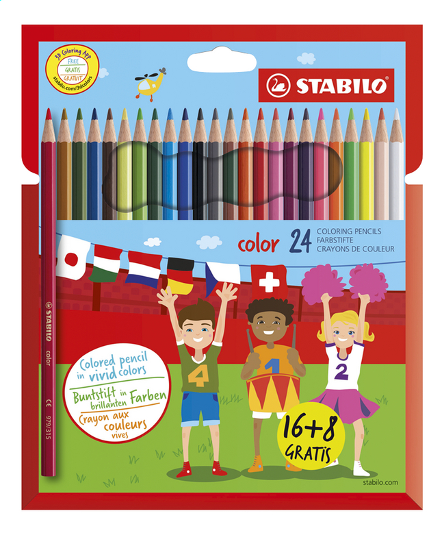 STABILO crayon de couleur Color - 24 pièces