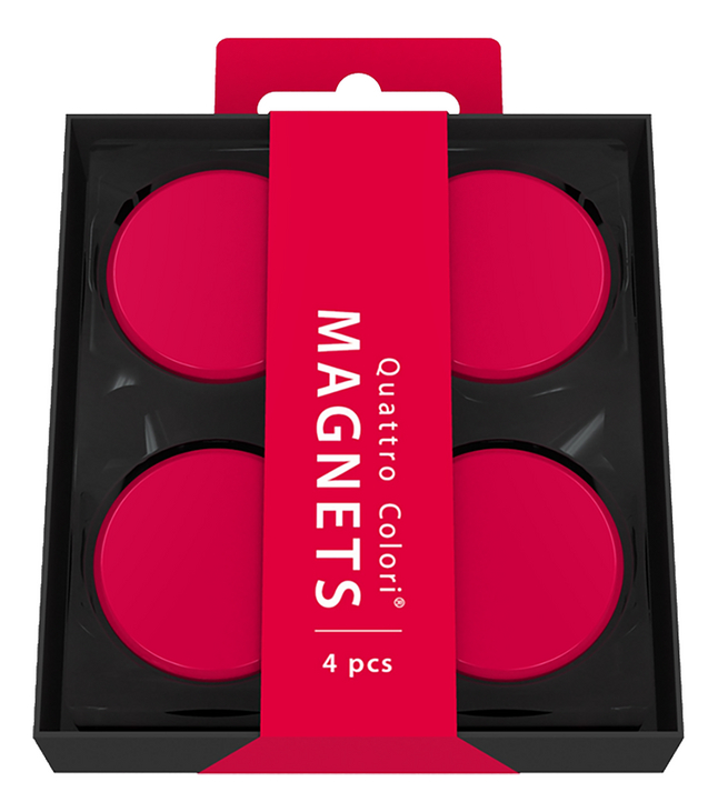 Quattro Colori magneet Rosso - 4 stuks