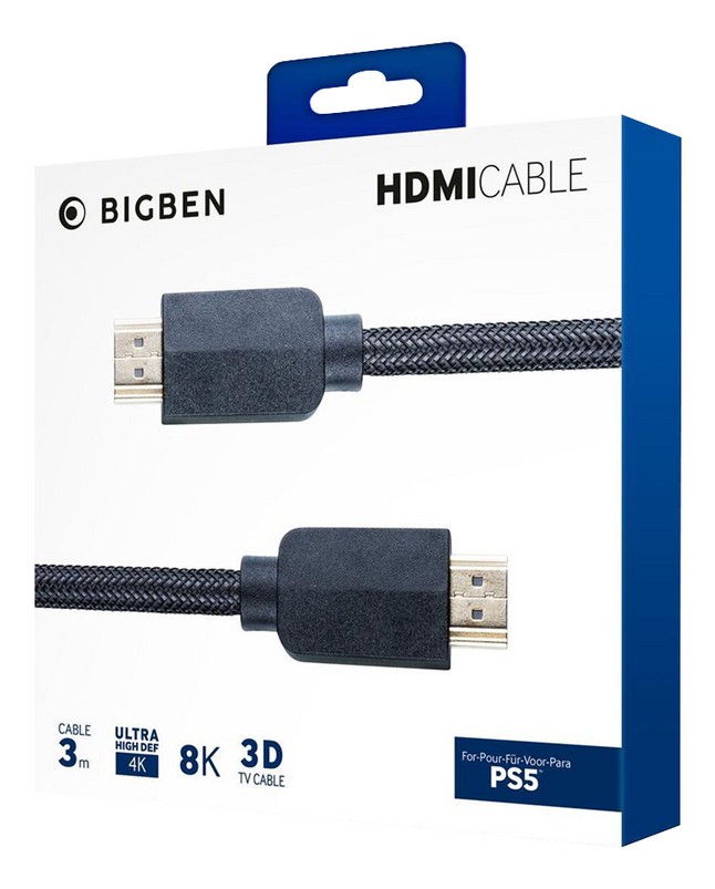 bigben câble tressé HDMI 2.1 pour PS5