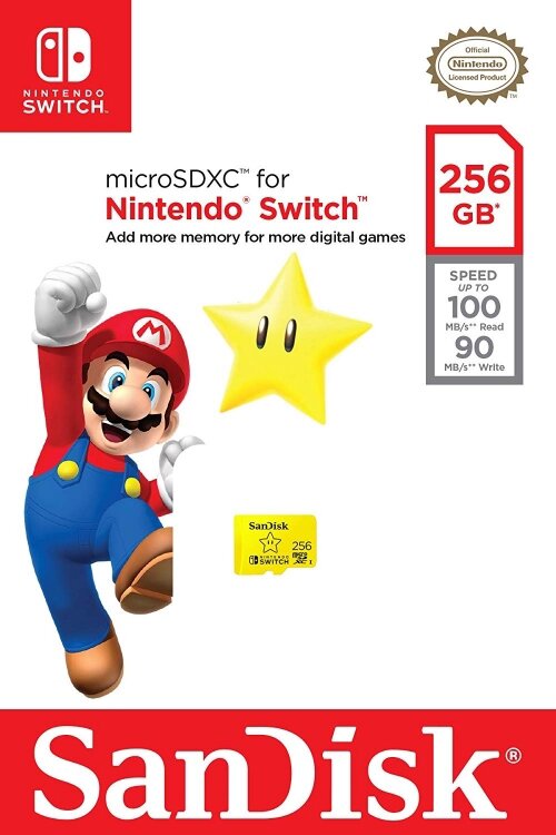 SanDisk microSDXC-geheugenkaart voor Nintendo Switch 256 GB