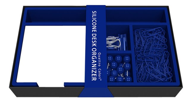 Quattro Colori bureau organiser + accessoires Blu Cobalto