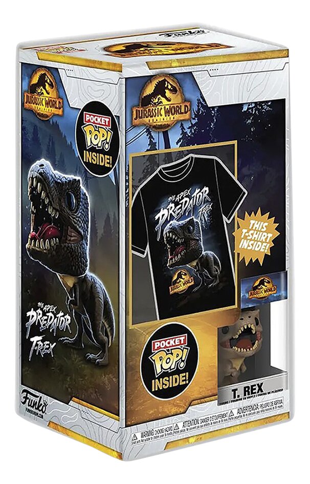 Funko Pop! Pocket Jurassic World - T. Rex met T-shirt maat L