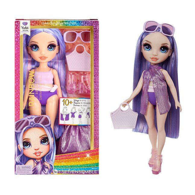 MGA Entertainment Rainbow High Swim &amp; Style Fashion Doll Violet Purple