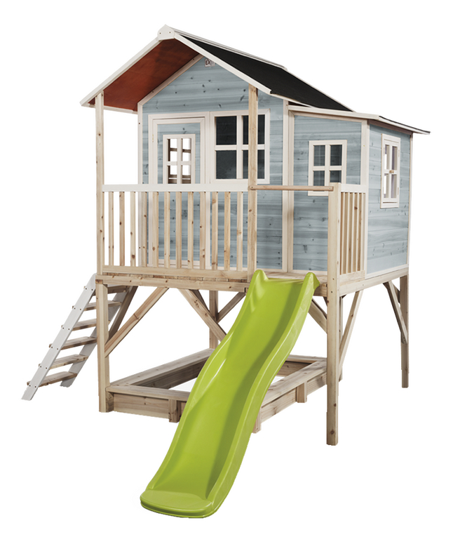 EXIT houten speelhuisje Loft 550 blauw
