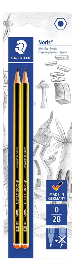 STAEDTLER crayon graphite en bois Noris - 2 pièces