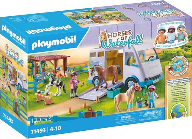 PLAYMOBIL Horses of Waterfall - Mobiele manege constructiespeelgoed 71493
