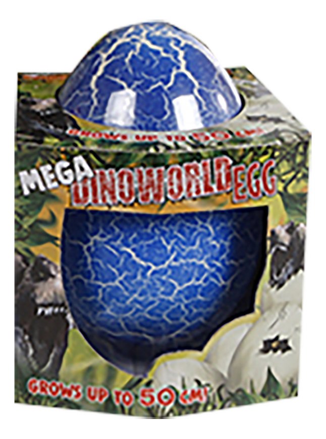 Mega ei met groeiende dino tot 50 cm blauw