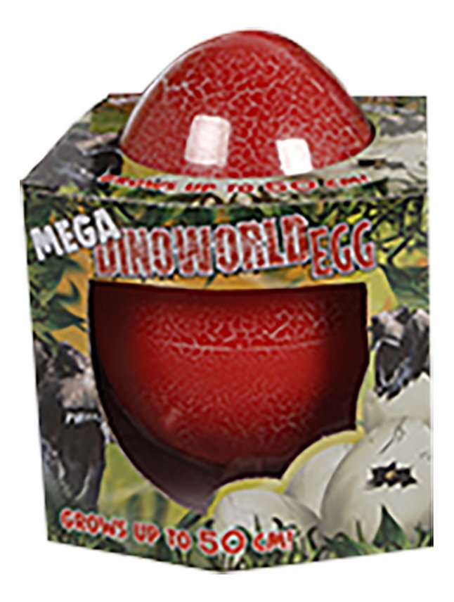 Mega ei met groeiende dino tot 50 cm rood