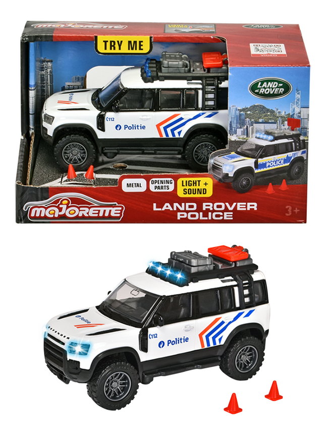 Majorette politievoertuig Land Rover Defender