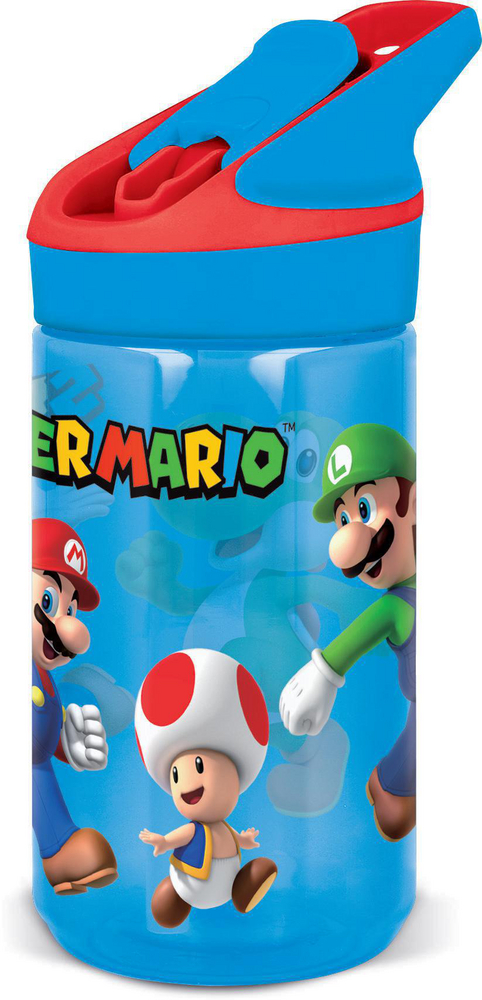 Gourde avec paille Mario Bros bleu 480 ml