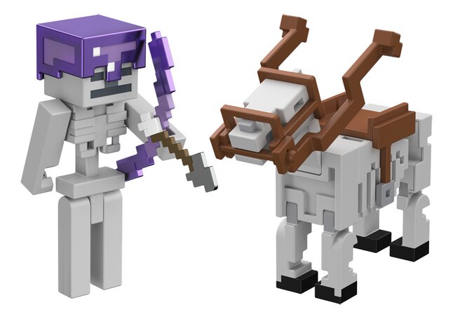 Figurine articulée Minecraft Caves & Cliffs - Bataille du Squelette cavalier