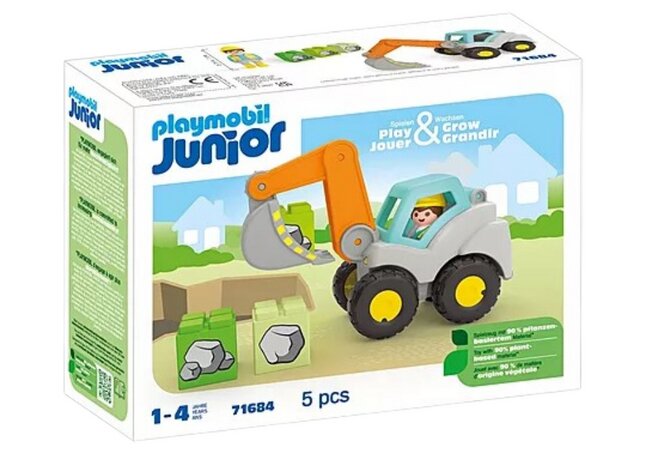 PLAYMOBIL Junior - Graafmachine constructiespeelgoed 71684
