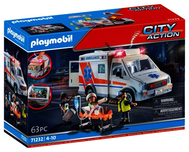 PLAYMOBIL Speelset Action Heroes Ambulance 71232