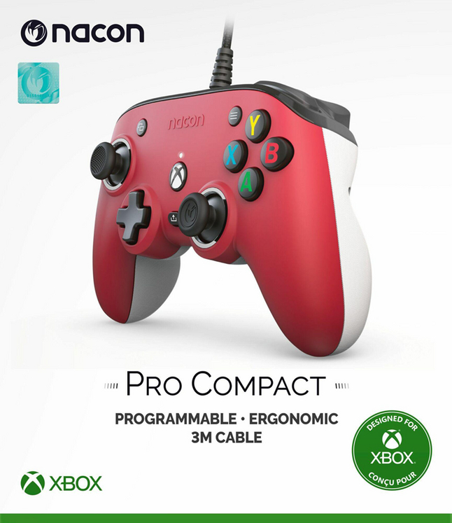Nacon manette Pro Compact pour Xbox Red