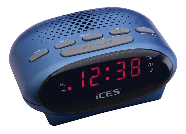 iCES wekkerradio ICR-210 blauw