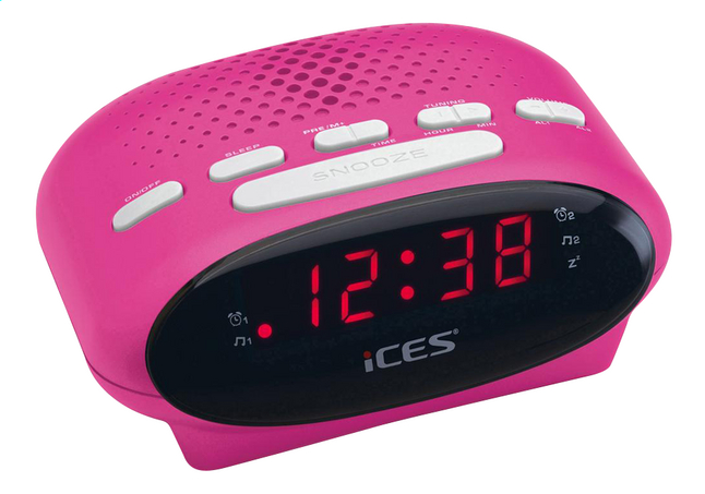 iCES wekkerradio ICR-210 roze