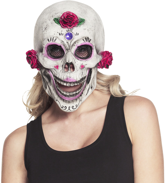Boland masker Day of the Dead rozen schedel