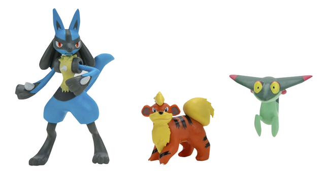Pokémon figurine Battle Figure Set - Fantyrm + Caninos + Lucario