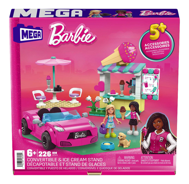 MEGA Construc Barbie Cabriolet en ijskraam