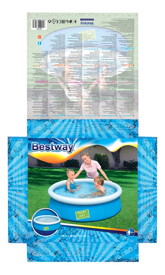 Swim Essentials piscine gonflable pour enfants Tropical 3 anneaux - 150 cm