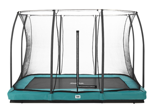 Salta trampoline enterré avec filet de sécurité Comfort Edition Ground L 3,05 x Lg 2,14 m vert
