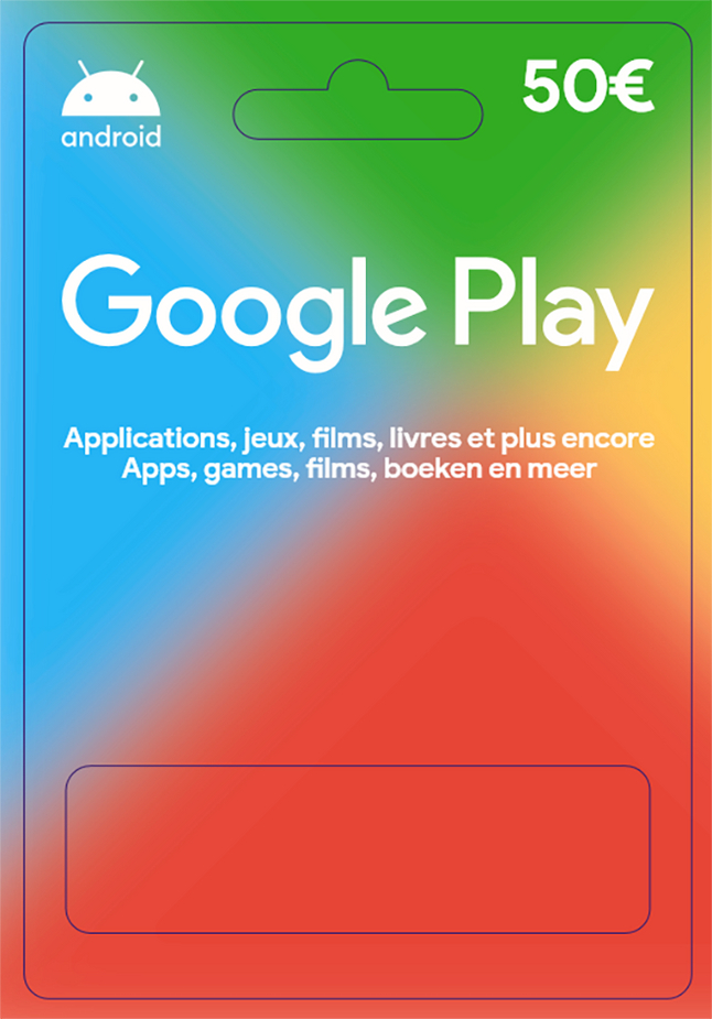 Carte-cadeau Google Play 50 euros