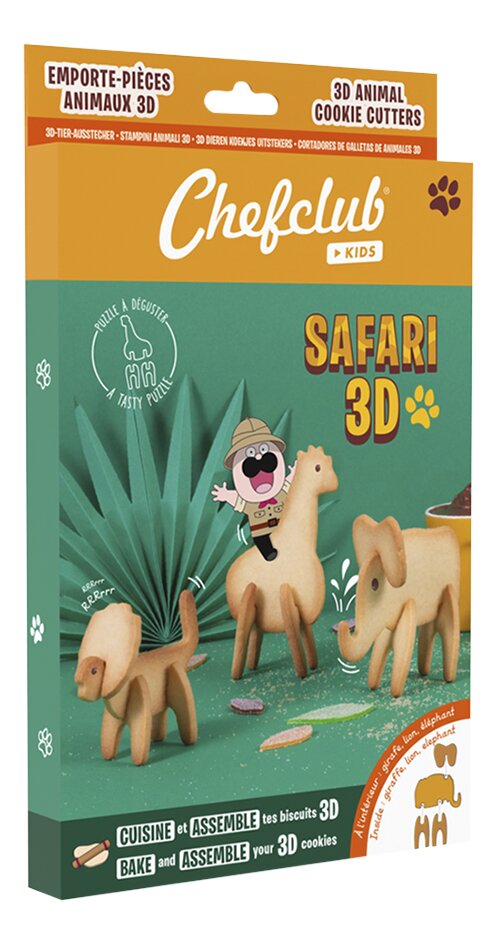 Chefclub Kids emporte-pièces Les biscuits safari 3D