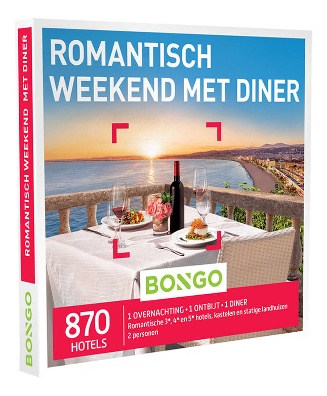 Bongo cadeaubon Romantisch Weekend met Diner