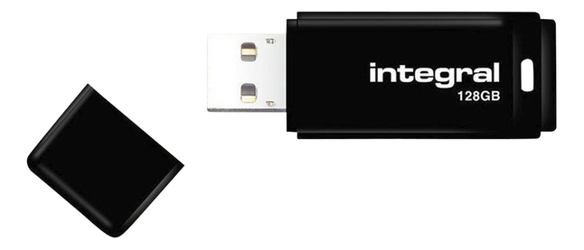 Integral USB-stick 128 GB zwart